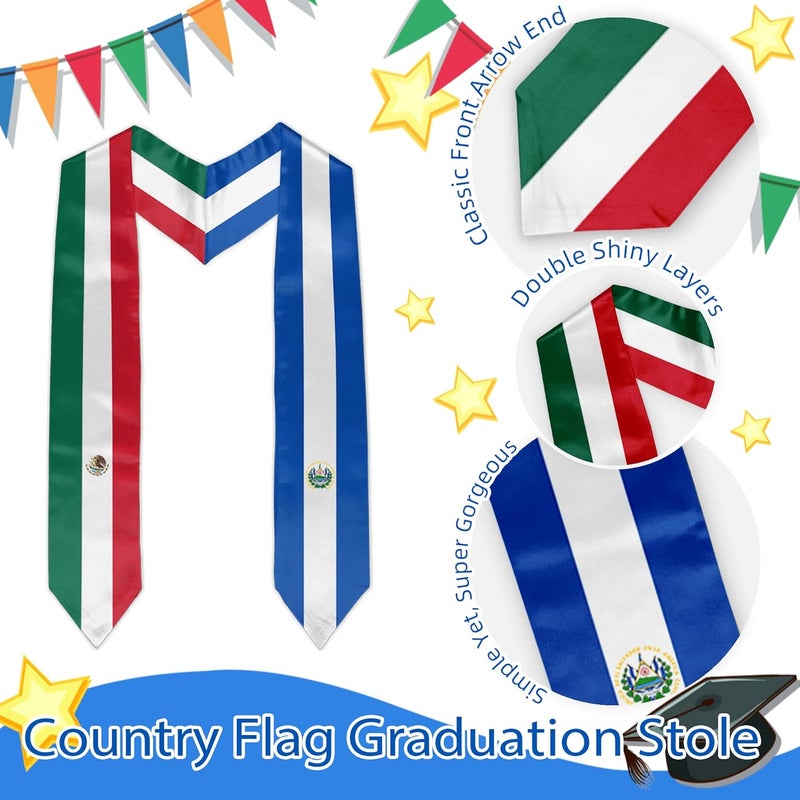 Vcmaluco Graduation Stole Graduation Sash Scarf Graduation Gift for International Student - Image 2